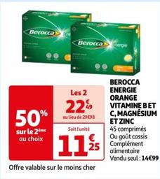 Berocca - Energie Orange Vitamine B Et C,magnesium Et Zinc