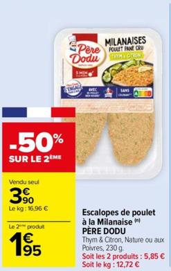 escalopes de poulet panée