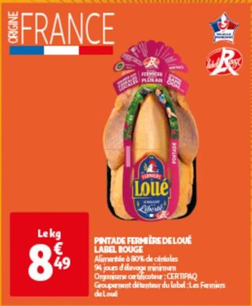 Pintade Fermier De Label Rouge