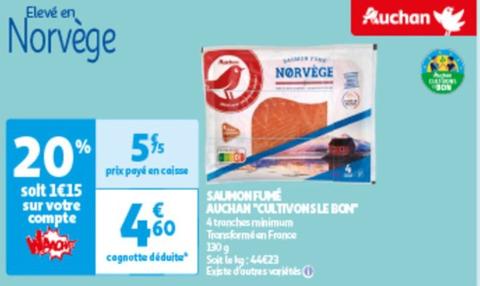 Auchan - Saumon Fumé "cultivons Le Bon"