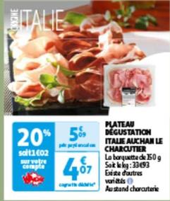 Auchan - Plateau Dégustation Italie Le Charcutier