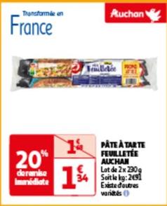 Auchan - Pâte À Tarte Feuilletée