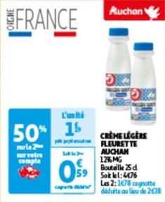 Auchan - Crème Légère Fleurette
