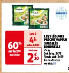 Les 3 Légumes Precuit Vapeur Surgeles