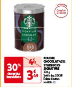 starbucks - poudre chocolat 42% signature