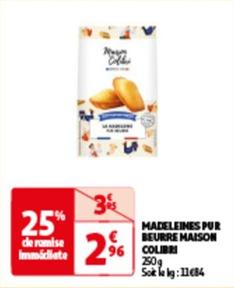 Maison Colibri - Madeleines Pur Beurre