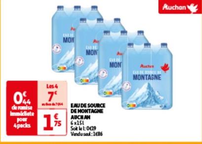 Auchan - Eau De Source De Montagne