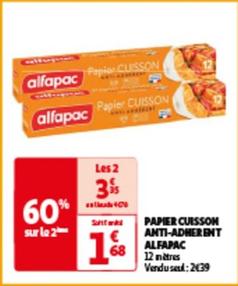 alfapac - papier cuisson anti-adherent