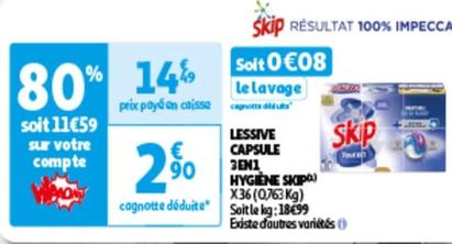 Lessive Capsule 3 En 1 Hygiène