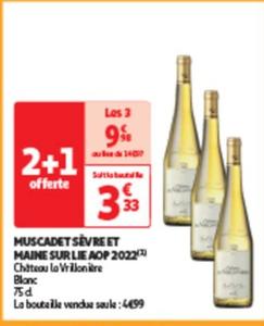 Chateau La Vrillonitre - Muscadet Sèvre Et Maine Sur Lie Aop 2022