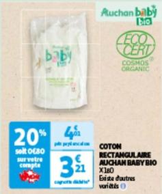 Auchan Baby Bio - Coton Rectangulaire