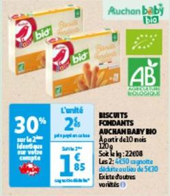 Auchan Baby Bio - Biscuits Fondants