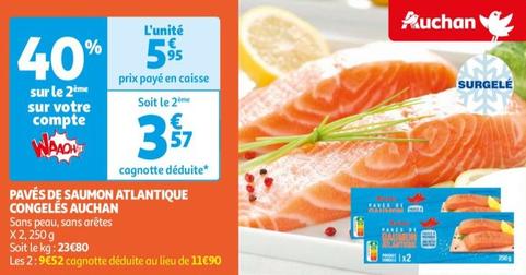 Auchan - Pavés De Saumon Atlantique Congelés
