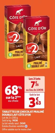 Tablettes De Chocolat Praliné Double Lait