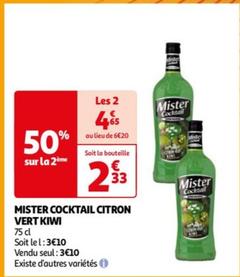 mister cocktail - citron vert kiwi