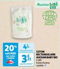 Auchan Baby Bio - Coton Rectangulaire