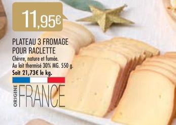 Plateau 3 Fromage Pour Raclette