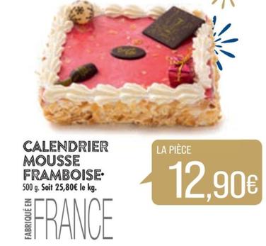 Calendrier Mousse Framboise