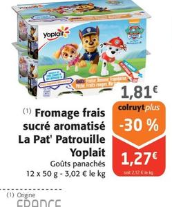 Fromage Frais Sucré Aromatisé La Pat' Patrouille