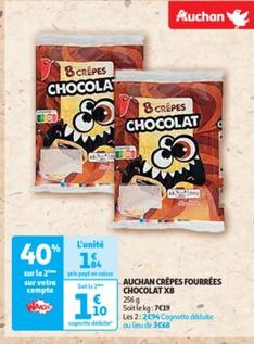 Auchan - Crêpes Fourrées Chocolat X8