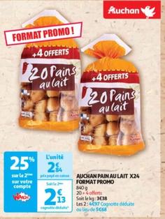 Auchan - Pain Au Lait X24 Format Promo
