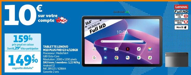 Tablette M10 Plus Fhd