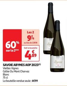 Le Cellier Du Mont Charvaz - Savoie Abymes Aop 2023: Un vin d'exception à découvrir en promo dès maintenant !