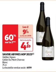 le cellier du mont charvaz - savoie abymes aop 2023: un vin d'exception à découvrir en promo dès maintenant !