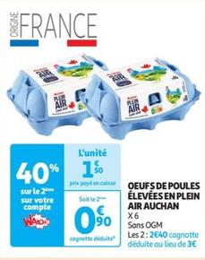 Auchan - Oeufs De Poules Élevées En Plein Air