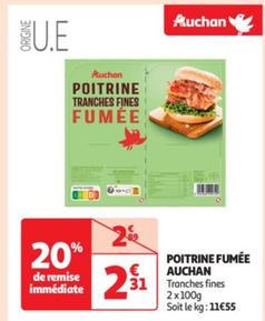 Auchan - Poitrine Fumée