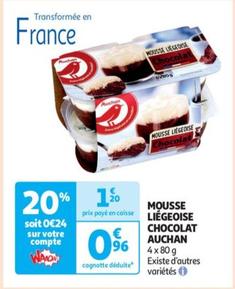 Auchan - Mousse Liégeoise Chocolat