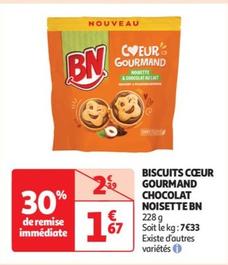 biscuits cœur gourmand chocolat noisette