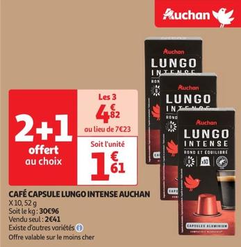Auchan - Café Capsule Lungo Intense