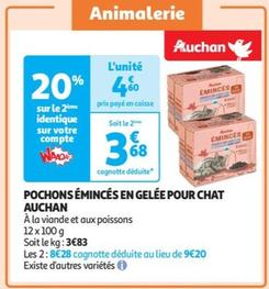 auchan - pochons émincés en gelée pour chat