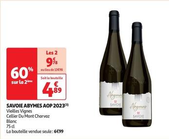 Vieilles Vignes Cellier Du Mont Charvaz - Savoie Abymes Aop 2023 : Un vin d'exception à ne pas manquer !