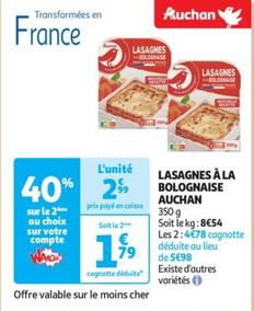 Auchan - Lasagnes Bolognaise