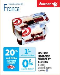 Auchan - Mousse Liégeoise Chocolat