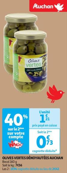 Auchan - Olives Vertes Dénoyautées