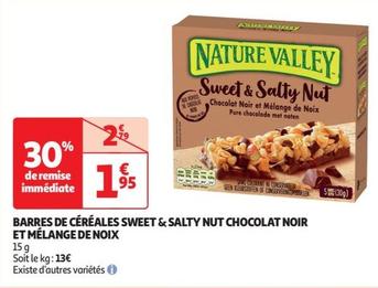 Sweet & Salty - Barres Cereales Nut Chocolat Noir Et Melange De Noix