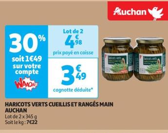 Auchan - Haricots Verts Cueillis Et Rangés Main