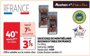 Saucisses de Montbéliard Auchan : dégustez le goût authentique de la France à table !