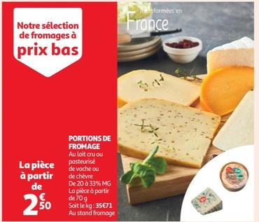 Portions De Fromage