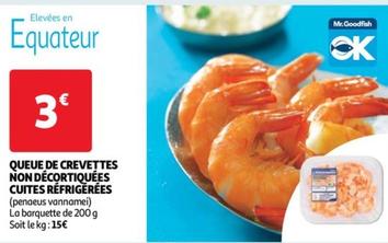 Auchan - Crevettes Non Décortiquées Cuites Réfrigérées, promo et caractéristiques incluses