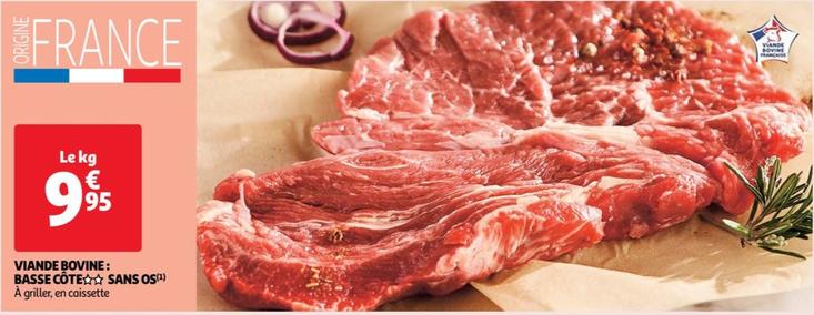 Viande Bovine : Basse Cote Sans Os