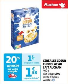 Auchan - Céréales Coeur Chocolat Au Lait