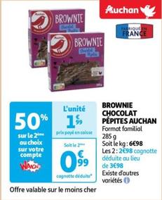 Auchan - Brownie Chocolat Pepites