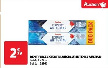 Auchan - Dentifrice Expert Blancheur Intense