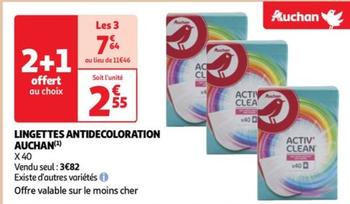 Auchan - Lingettes Antidecoloration