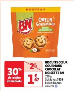 bn - biscuits cœur gourmand chocolat noisette