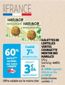 Galettes De Lentilles Vertes Courgette Menthe Bio